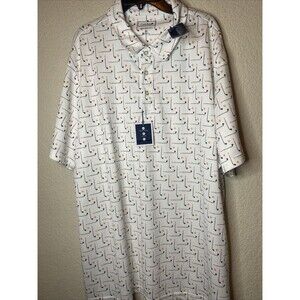 new CLUB ROOM polo Performance Golf Tech SHORT Novelty Clubs Ball UPF XXL dad